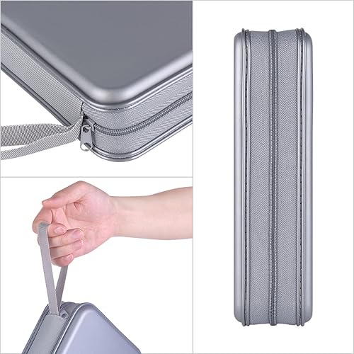 Miniatura 2 de Alavisxf xx - Funda para CD, plástico duro, capacidad para 96, soporte para CD y DVD, funda de almacenamiento portátil, con cremallera, organizador