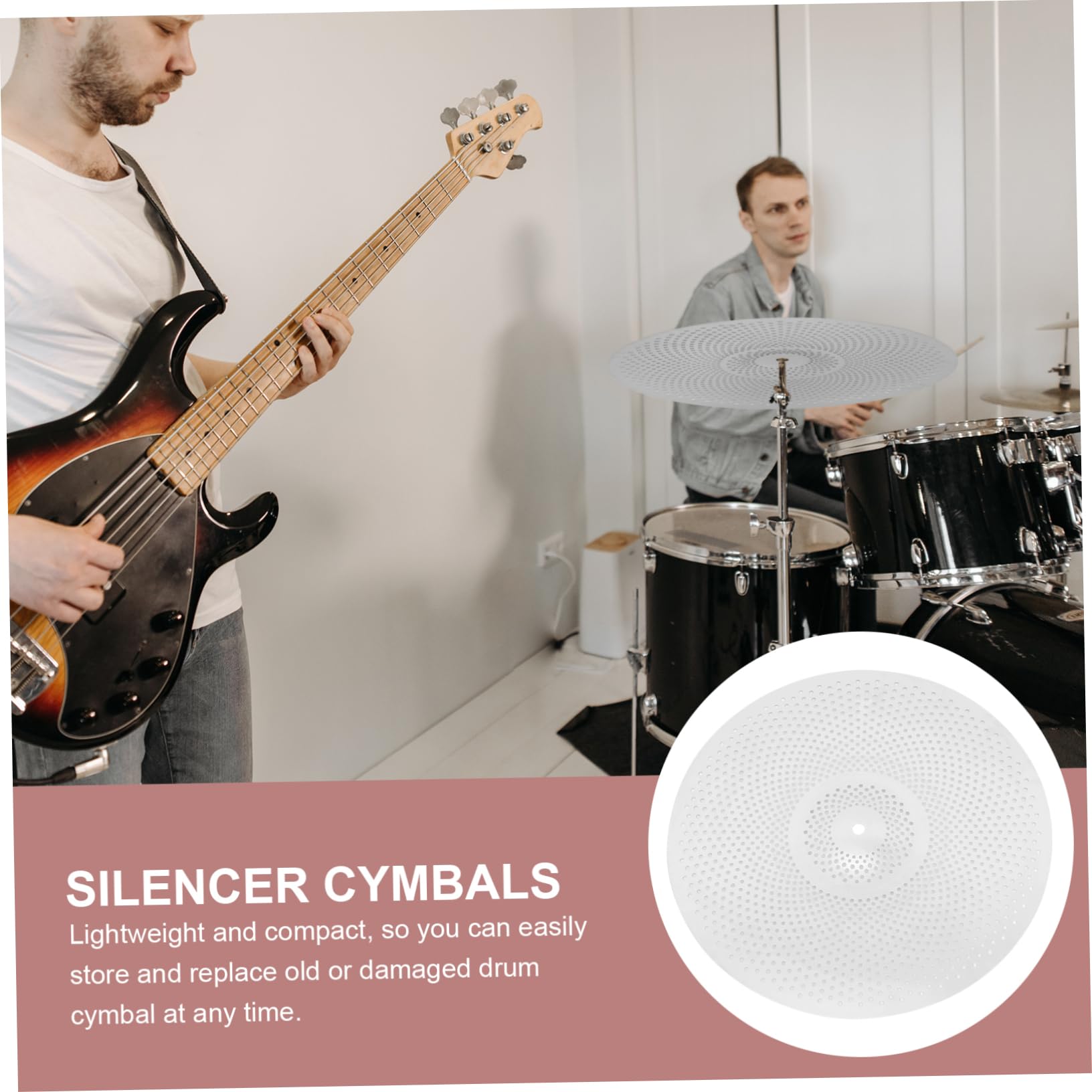 ibasenice 3stücke Teiliges Leises Becken Schlagzeug Mute Cymbals Aus Professioneller Legierung Für Geräuscharmes Üben Und Zuhause