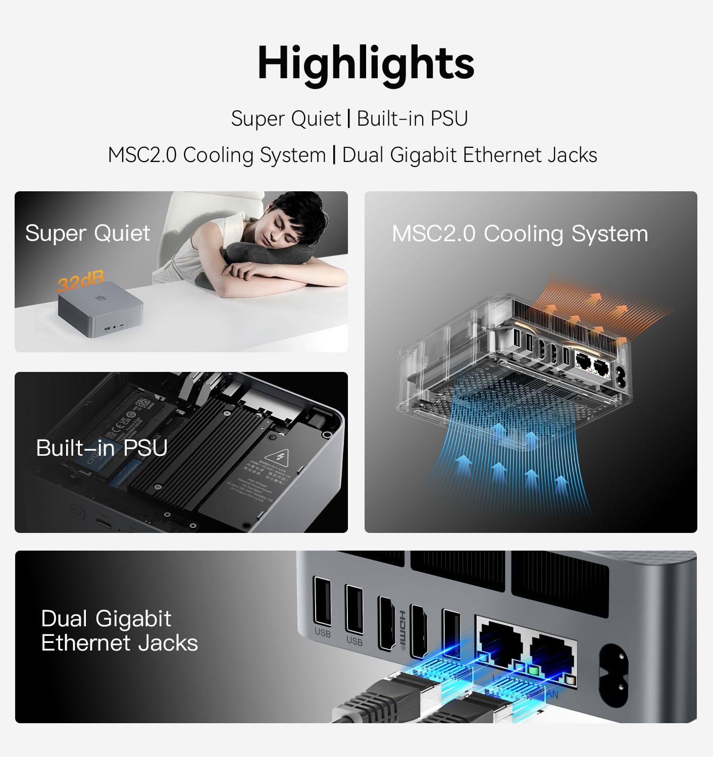 Amazon.com: Beelink EQR6 Mini PC,AMD Ryzen 5 6600H Processor (6C