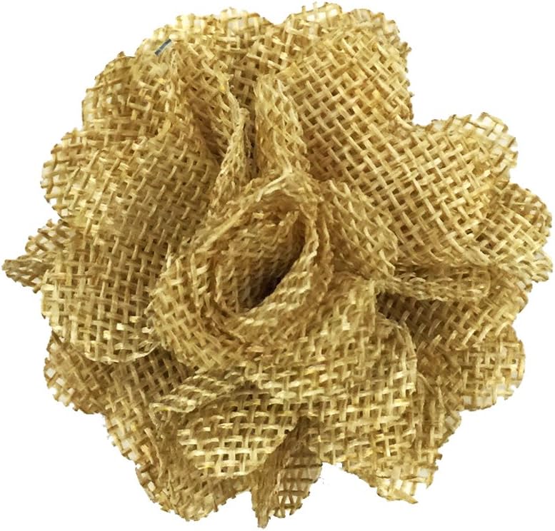 Allydrew Burlap Flower Embellishment Burlap Roses for Weddings (20pcs), Black