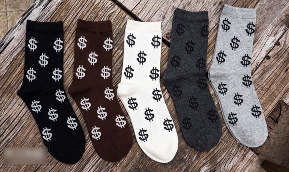 Men's 5 Packs Fun Crazy Animal Cotton Casual Crew Socks - Image 2