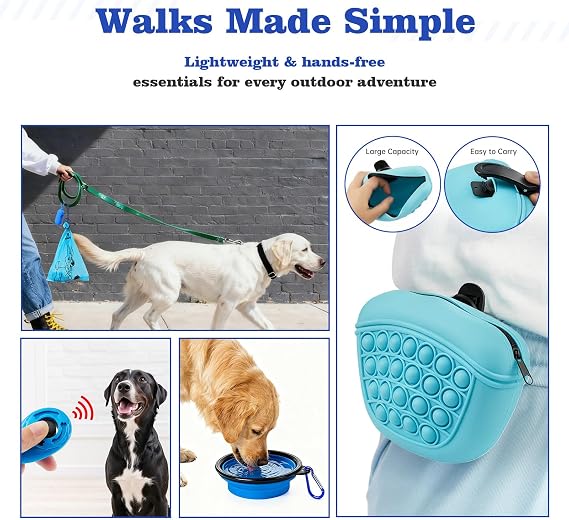 Puppy Supplies Starter Kit, Blue Puppy Essentials for Small Dogs