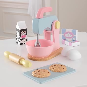 KidKraft Wooden Pastel Baking Set - Play Kitchen accessory