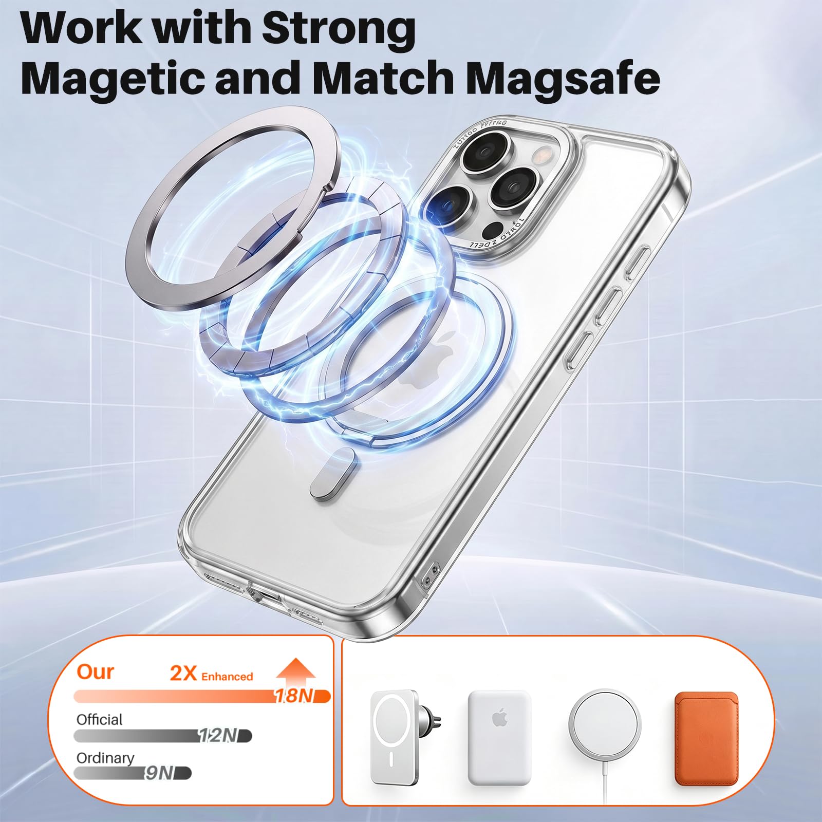 Funda de teléfono compatible con iPhone 15 Pro Max con soporte de