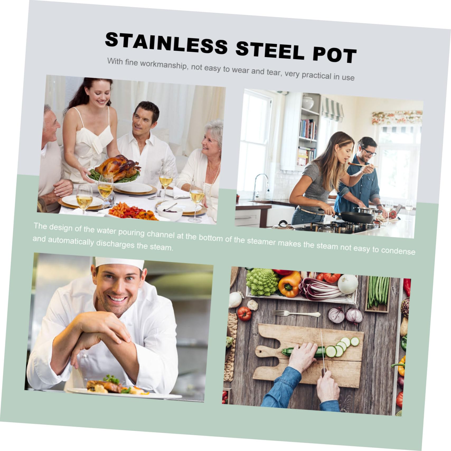 Pentola per Noodles in Acciaio Inox Argento, Portatile