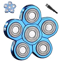 Vista 18 de 2 cabezales de repuesto universales de 5 cuchillas para afeitadora de cabeza, cuchillas de repuesto para afeitadora de cabeza