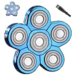 Universal Blue 6 Blades Shaver Replacement Heads for Head Shaver
