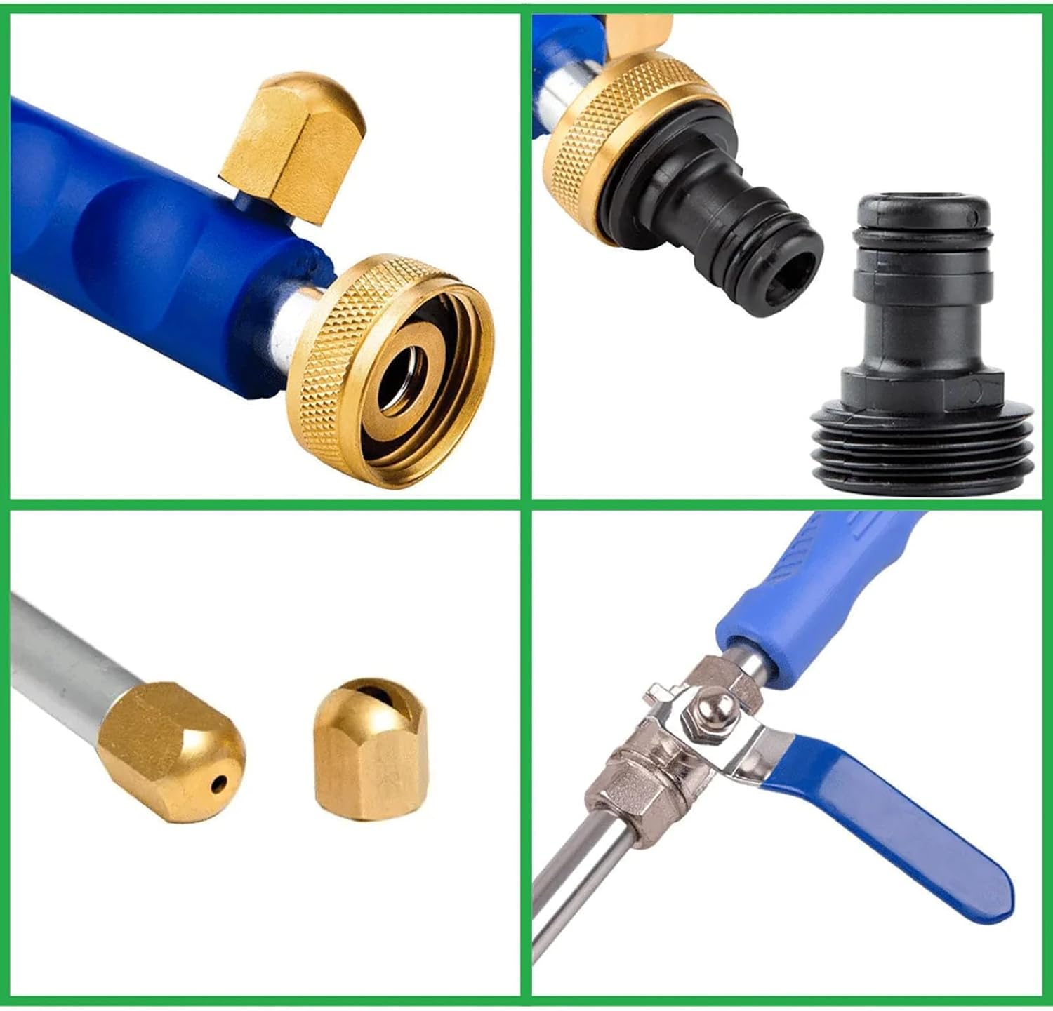 Close-up of HydroNozzle connections and nozzles