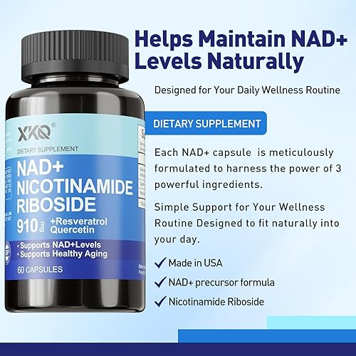 Miniatura 3 de XKQ Suplemento de ribósido de nicotinamida NAD+ - Apoya los niveles de NAD+ y el envejecimiento saludable