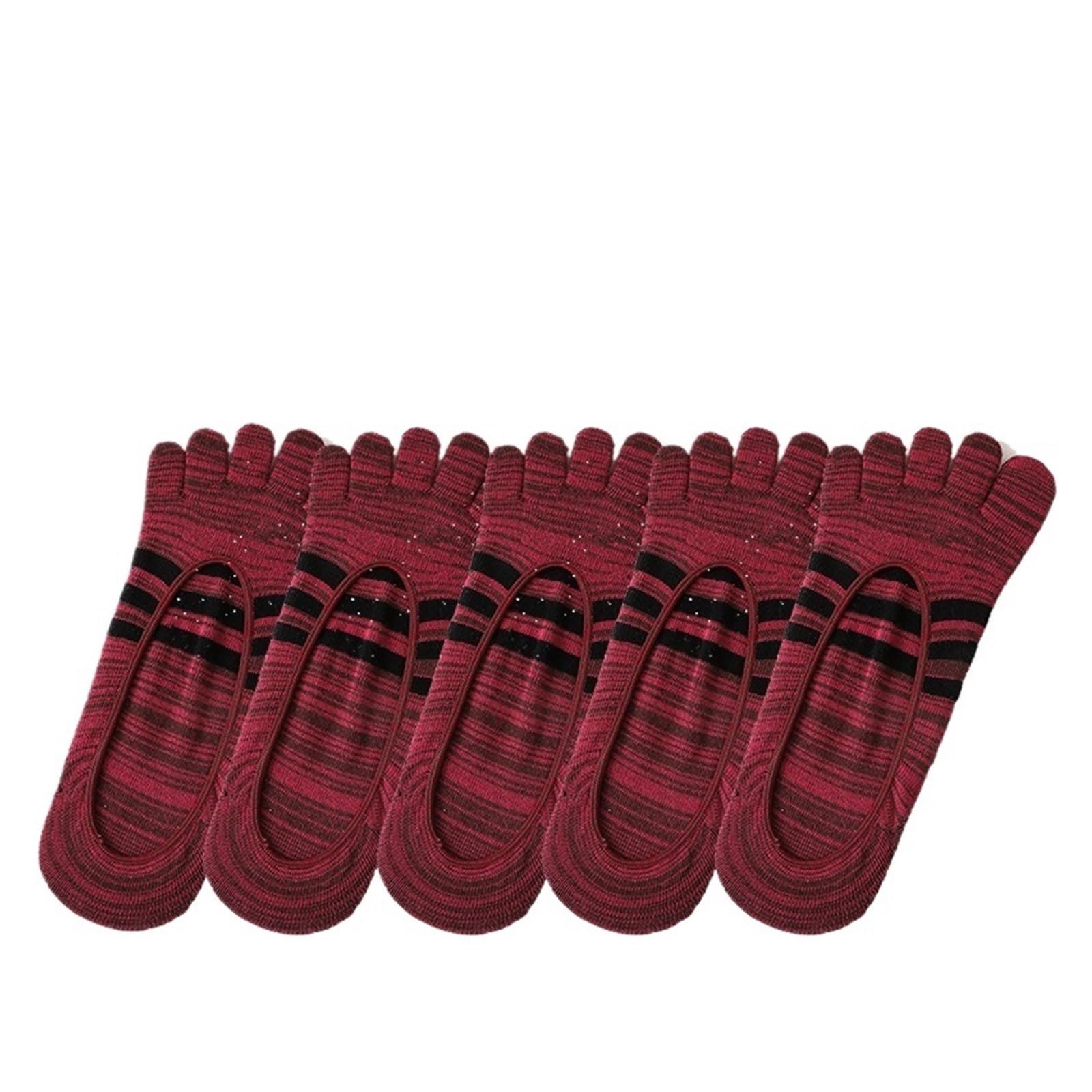ITRHJTGP Finger Socks Five-Toed Socks Tabi Flip Flop Mens Running Kintoe Hiking for Fitness(Red)
