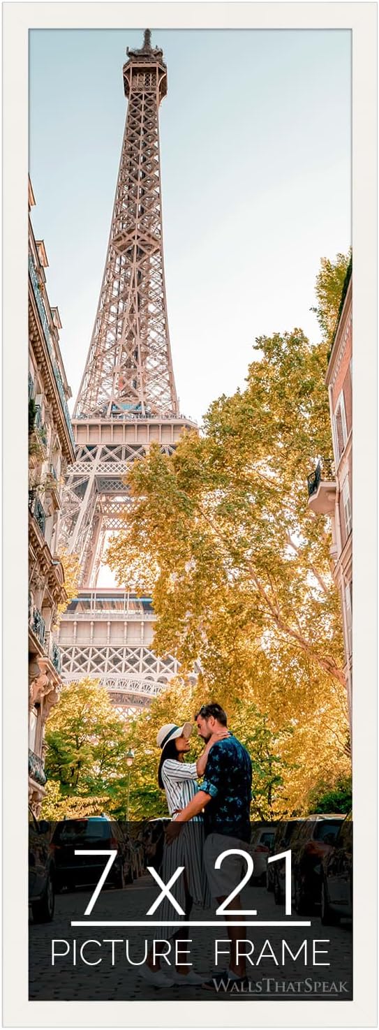 wallsthatspeak 7x21 white Picture Frame for Puzzles Posters Photos or Artwork