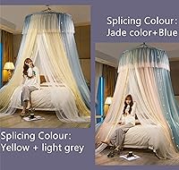 Vista 6 de VETHIN - Dosel de cama de princesa para niñas, cortina de dosel de cama de doble capa con malla transparente, mosquitero de princesa con encaje