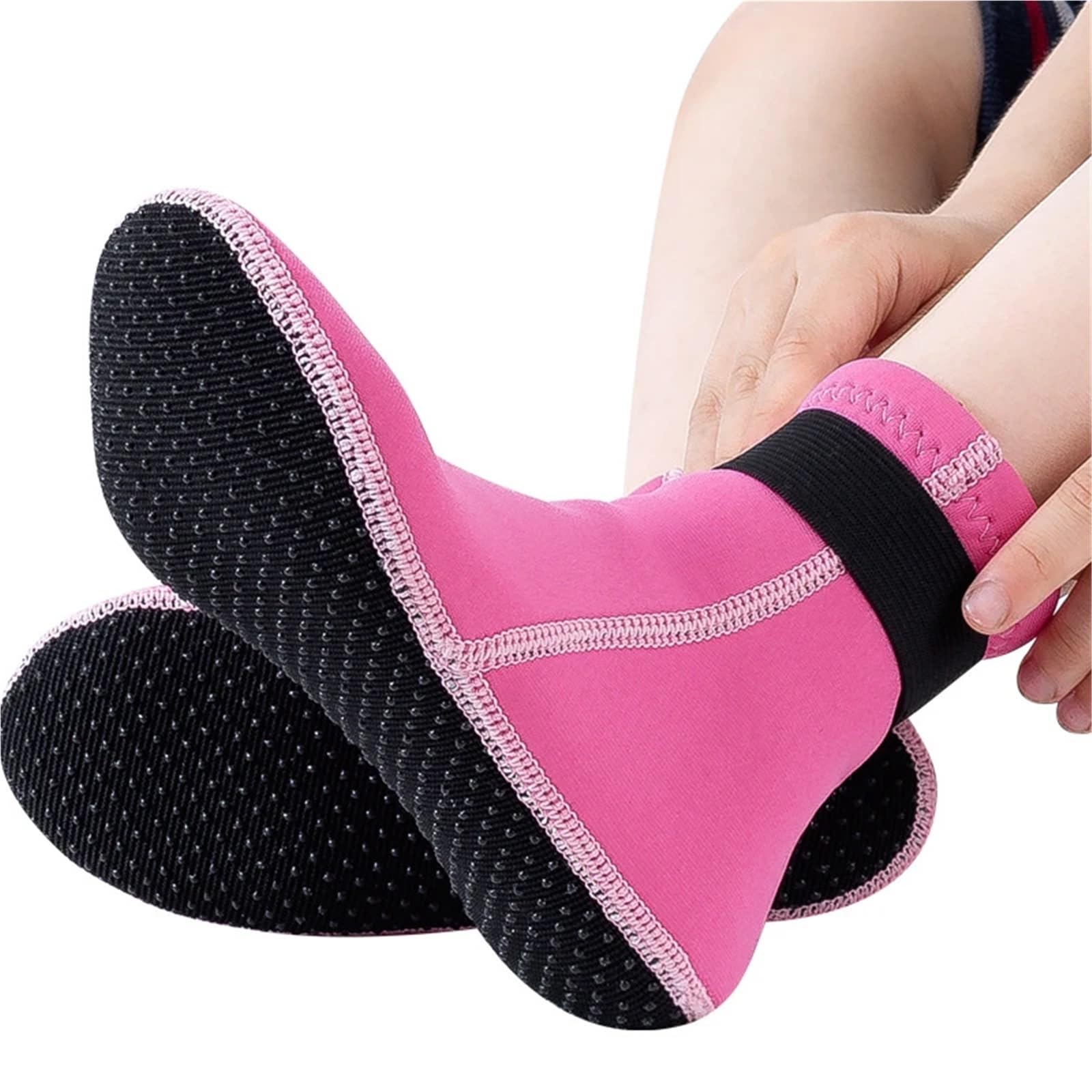 Calzini Neoprene Calzini in Neoprene 3mm Acqua Mantieni Calda Sabbia Antiscivolo Muta Sport Nuoto Surf(Color1,3XS(34-37))