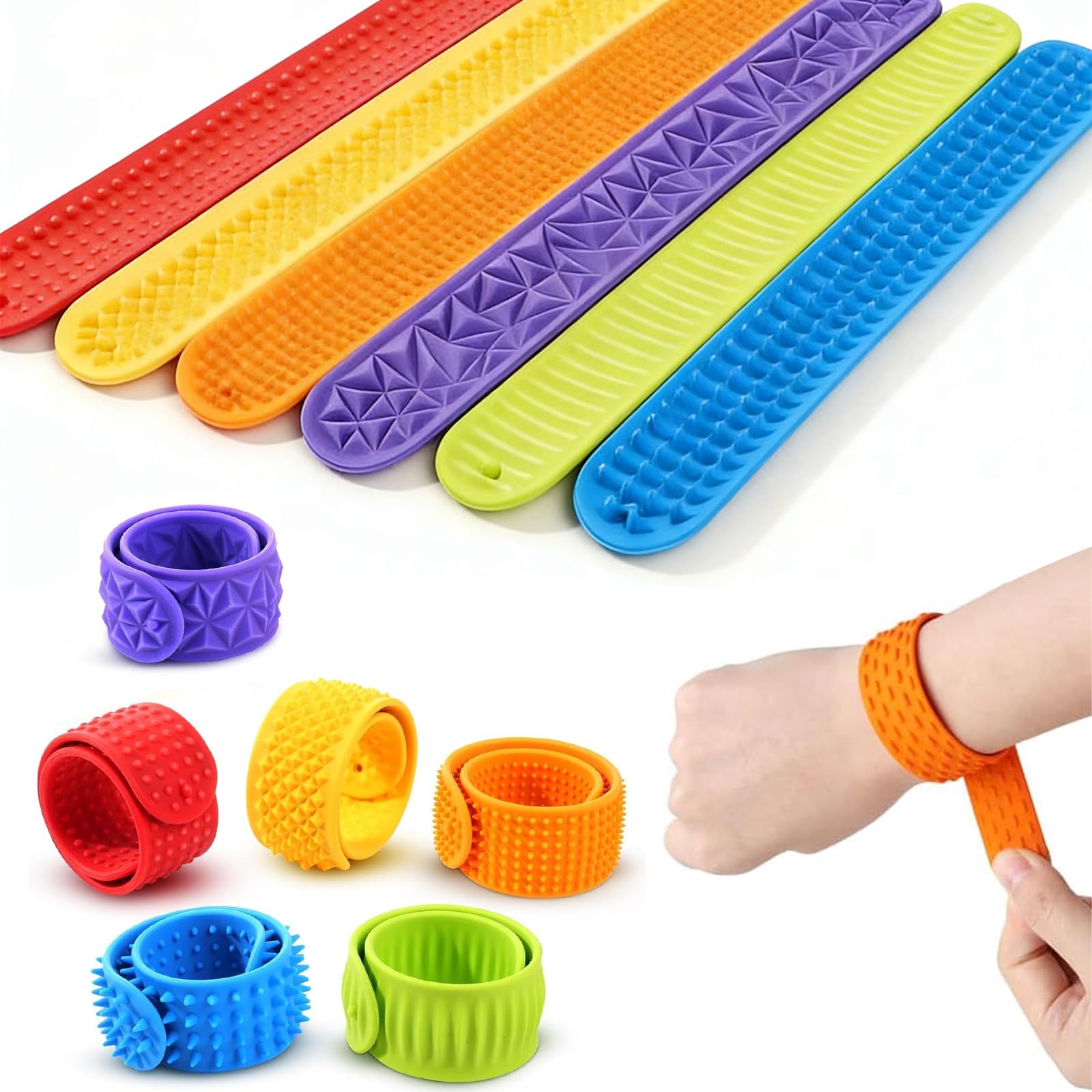 6PCS Sensory Snap Bracelets