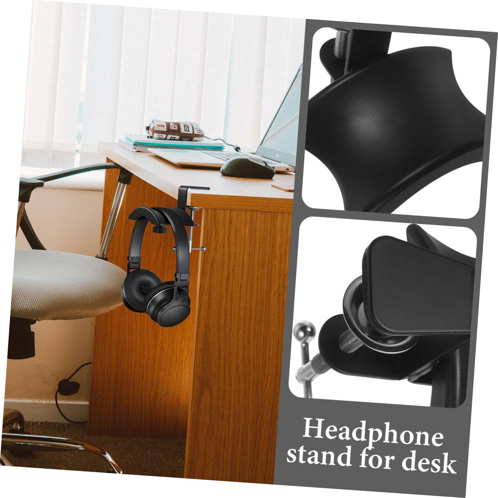 DOITOOL 3piezas Soporte para Auriculares Portátil Soporte De Almacenamiento y Exhibición De Headset Clip para Mesa Diseño Compacto y Resistente para Espacios De Trabajo y Gaming