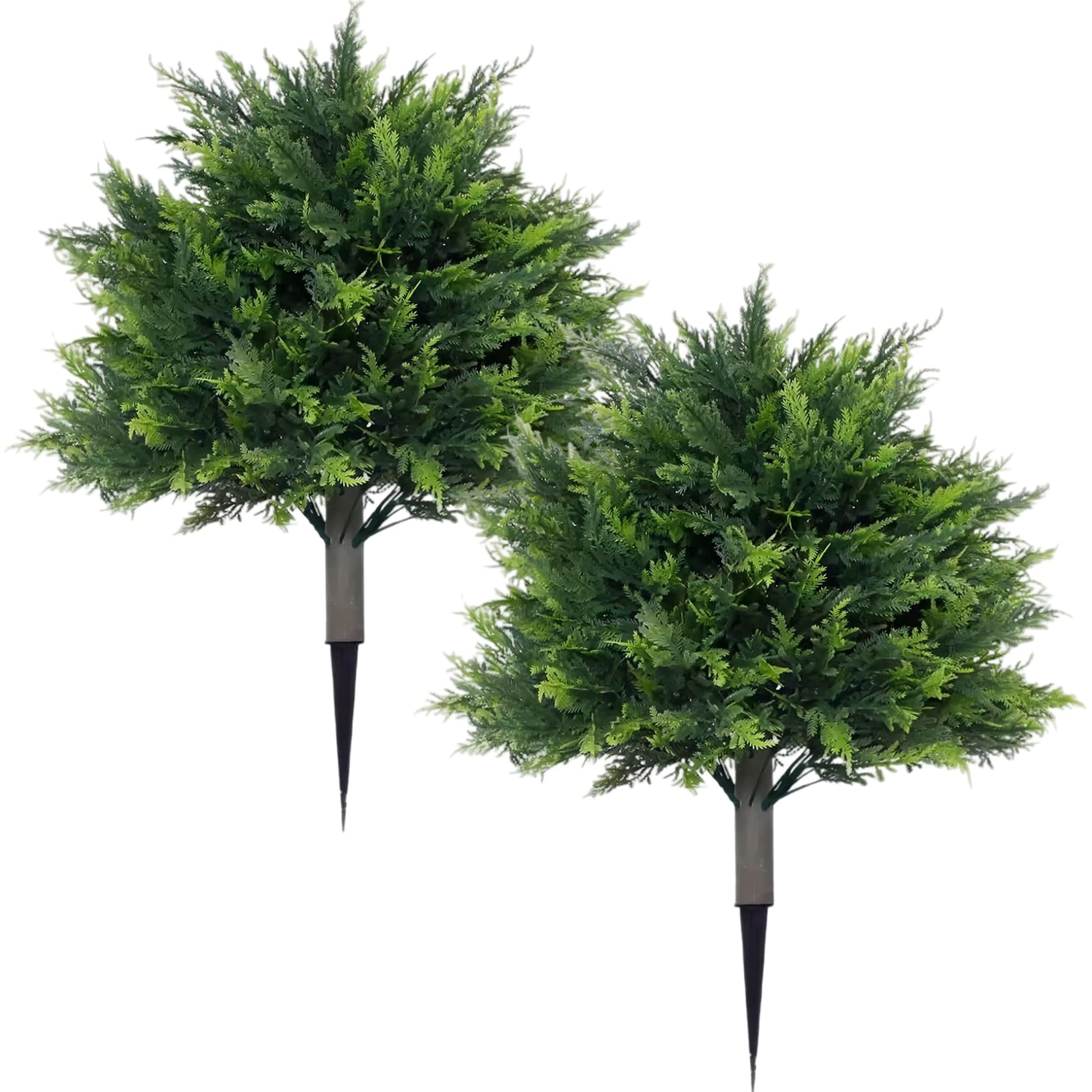 Plantes artificielles d'extérieur sans entretien : arbustes verts réalistes pour jardin occultant