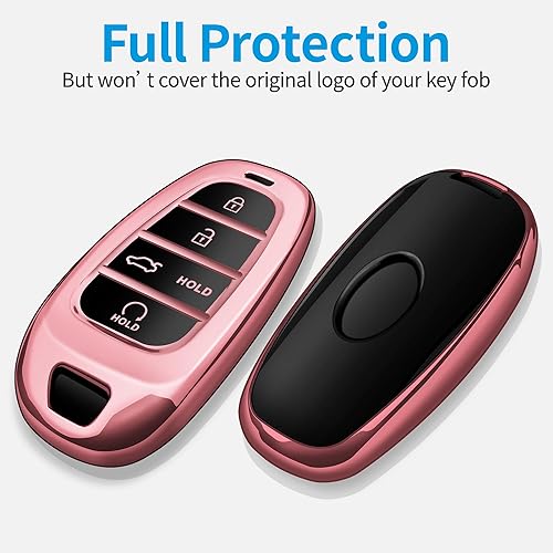 Miniatura 3 de Tukellen Funda para llavero Hyundai, TPU suave, protección completa, carcasa para llave compatible con Hyundai Sonata Santa Fe Tucson 2022 2021 2020