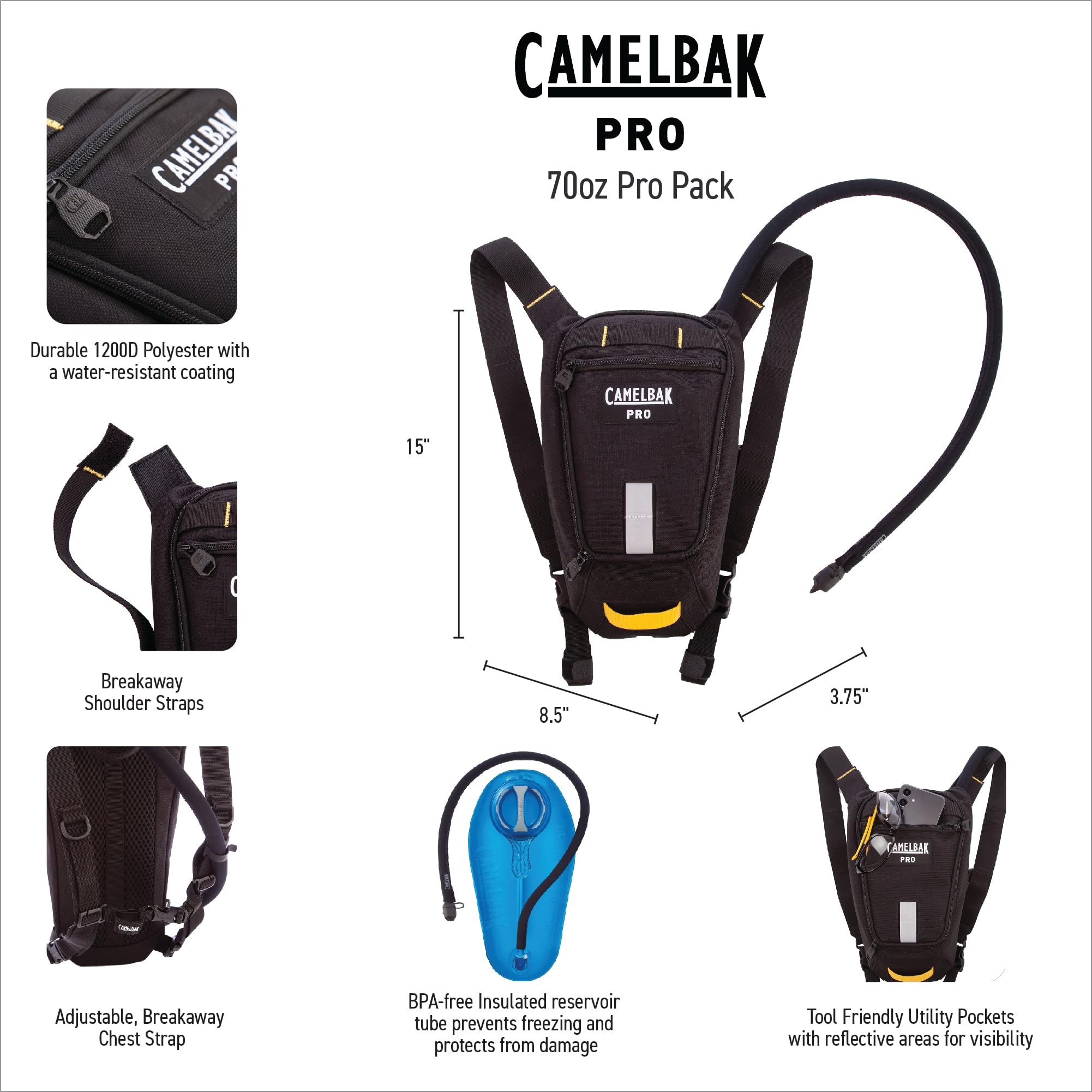 Amazon.com: CamelBak Pro Hydration Pack | Backpack | 70 oz