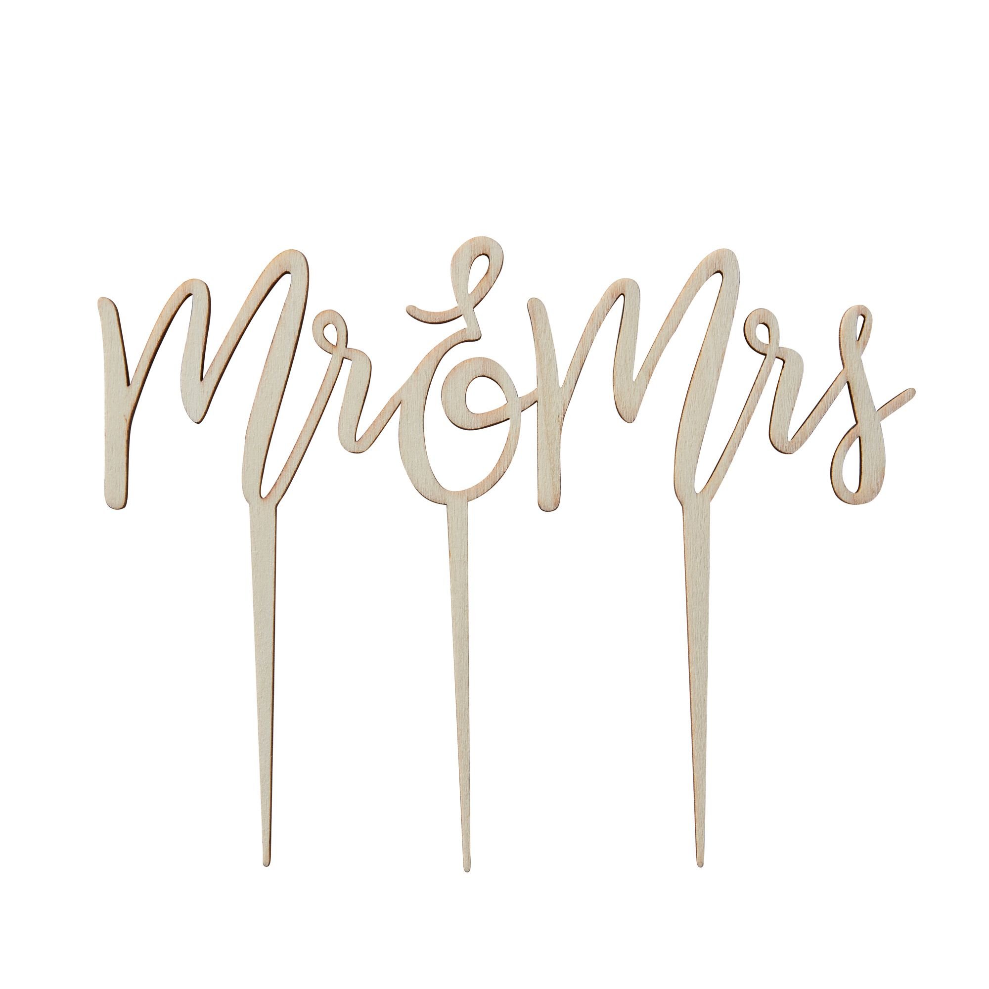 Ginger Ray Mr & Mrs Designer Wooden Cake Topper Decoration - Boho