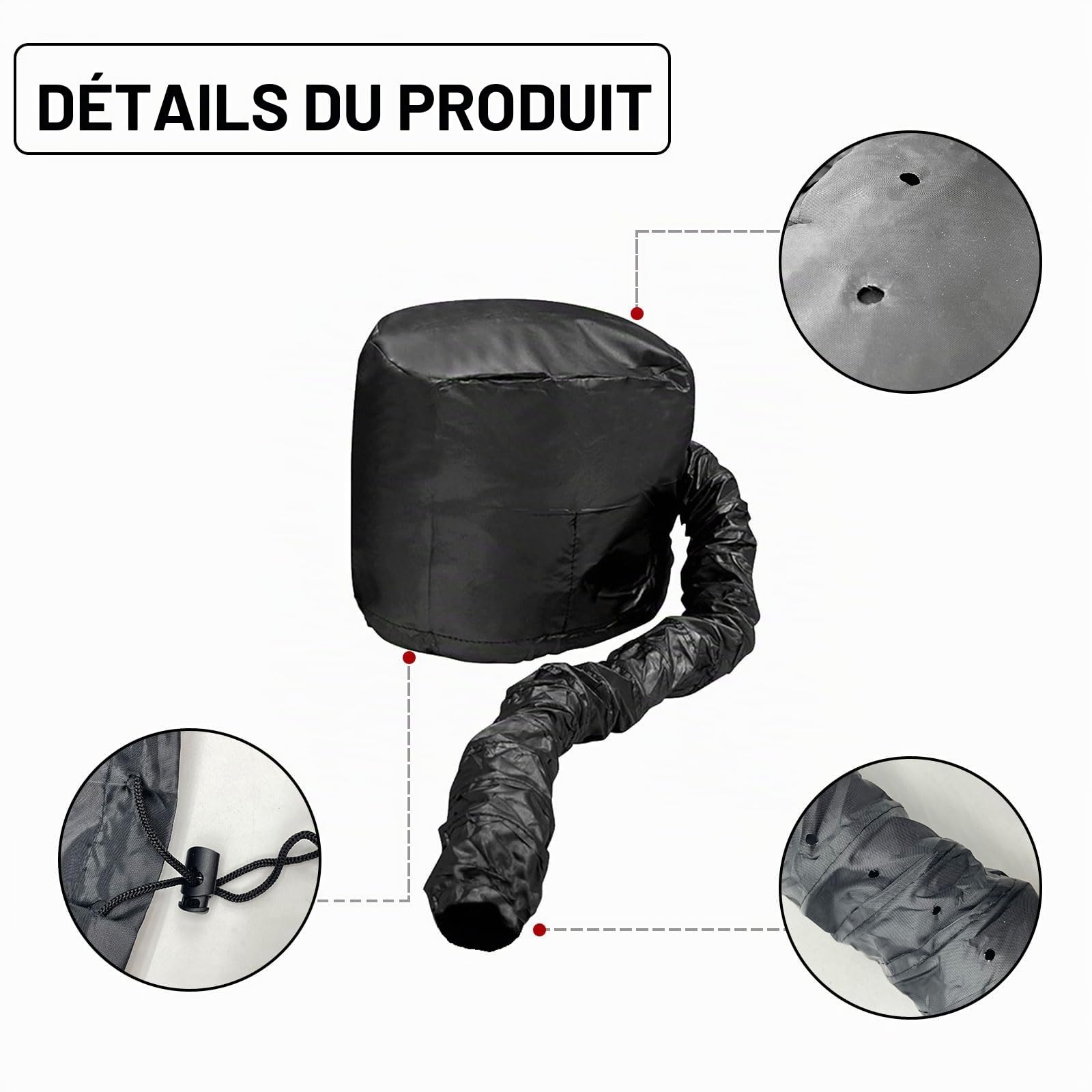 UILYNIU 2 Pièces Casque Seche Cheveux Bonnet Seche Cheveux Bonnet Chauffant Cheveux Soin Casque Chauffant Cheveux Sèche de Capot pour le Style de Séchage Curling Conditionnant en Profondeur（2 Pièces）