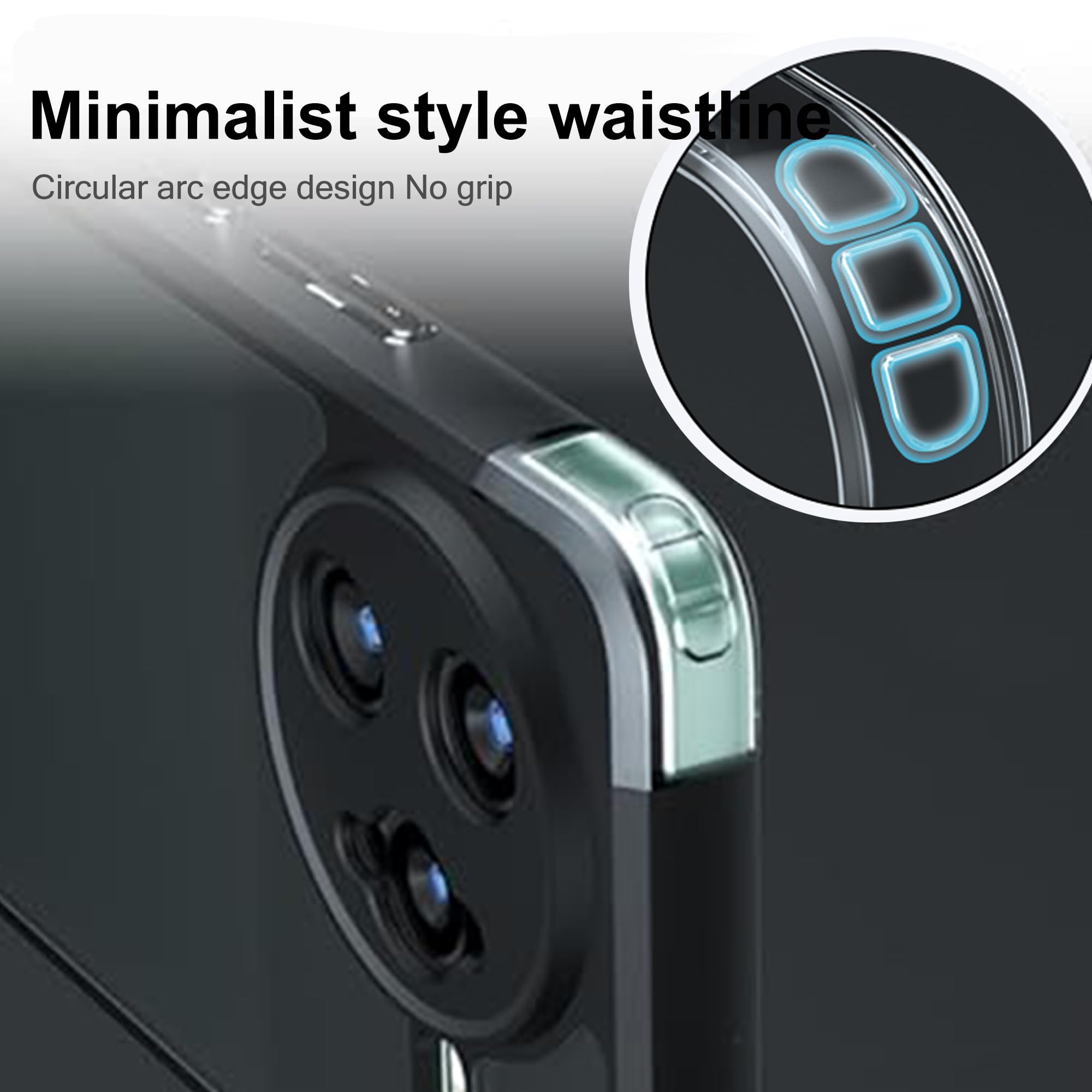 Lemxiee Hoesje voor Motorola Moto Edge 50 Fusion case,Flexibel silicone hard acryl Hoesje -zwart
