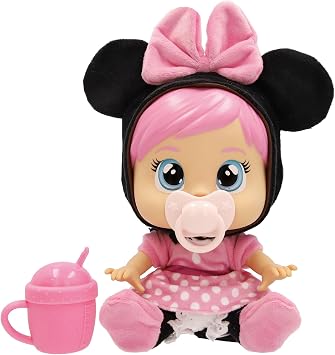 CRY BABIES DISNEY MINNIE Nurturing Doll Cry Babies Loving Care Inspired By Minnie Mouse, Includes 3 Accessories And Cries Real Tears Kids Age 3+ and up