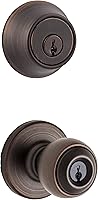 Kwikset Polo Venetian Bronze Combo Pack Lockset - Keyed Entry Knob & Deadbolt for Secure Exterior Doors