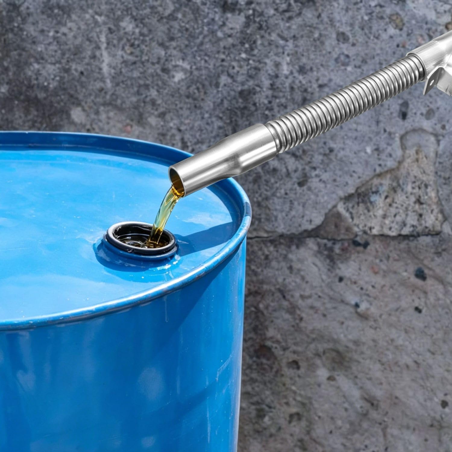 Edelstahl Einfüllstutzen Kanister Ausgießer, flexibler Benzinkanister Ausgießer für 5/10/20l Kanister, 30 cm Kaniste Auslauf für Auto, Motorrad, Schiff, Lastwagen
