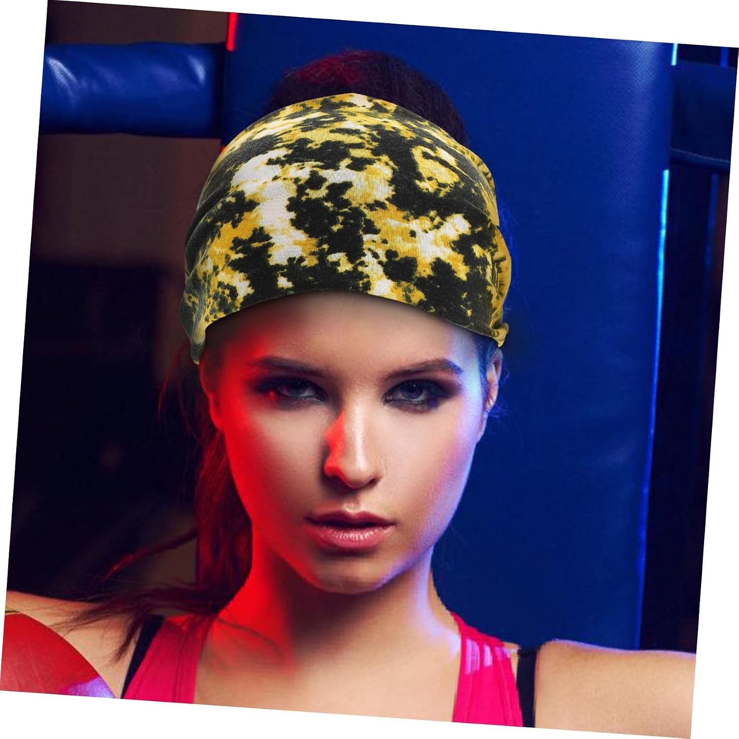 KOMBIUDA 2pcs Tie Dye Elastic Headbands Non-Slip Hair Wraps for Sports Yoga Comfortable Workout Hairbands for Men Women Stylish Absorbent Fitness Accessories image 4