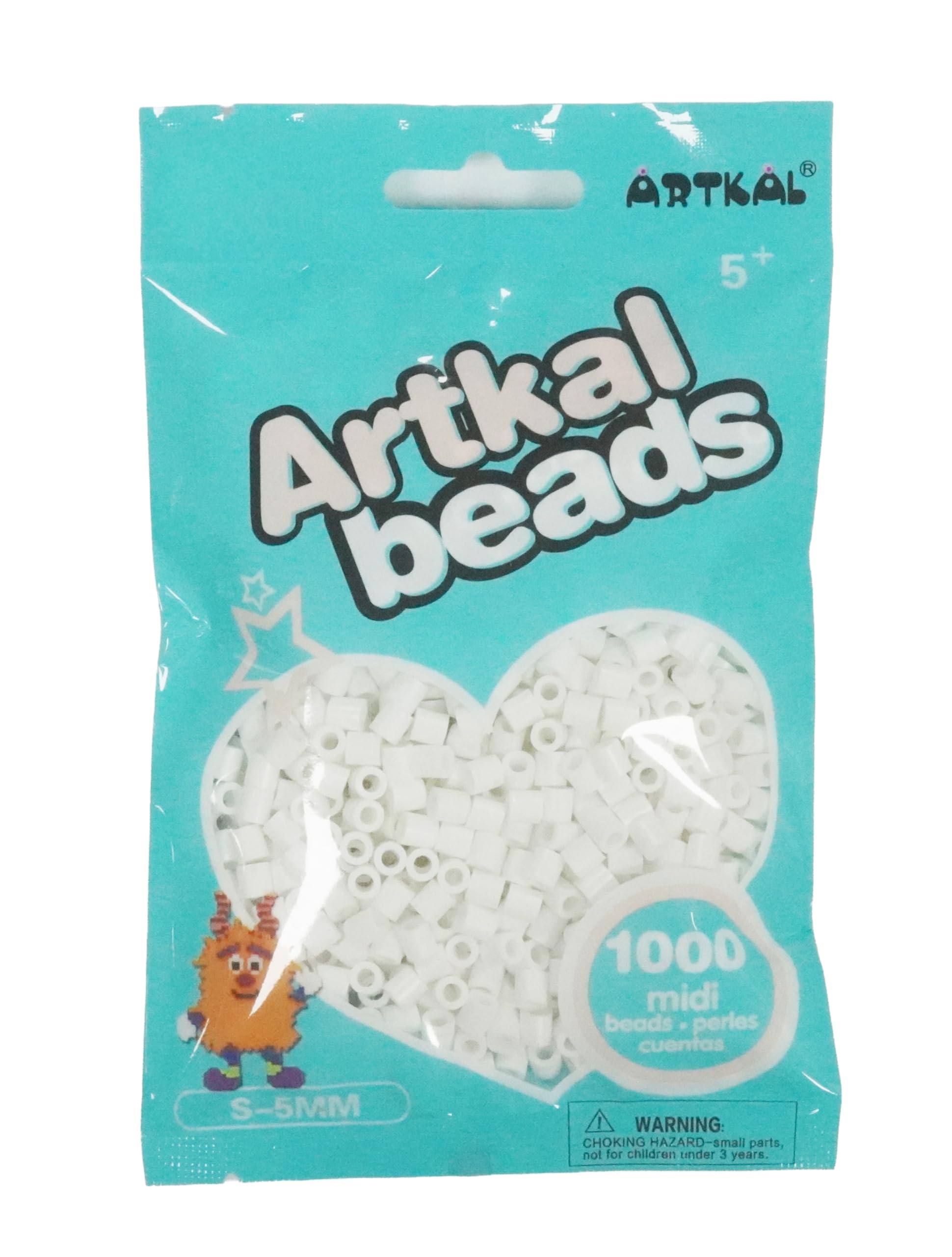 Mouldmaster White Artkal 5Mm Midi Fuse Beads 1000 Beads