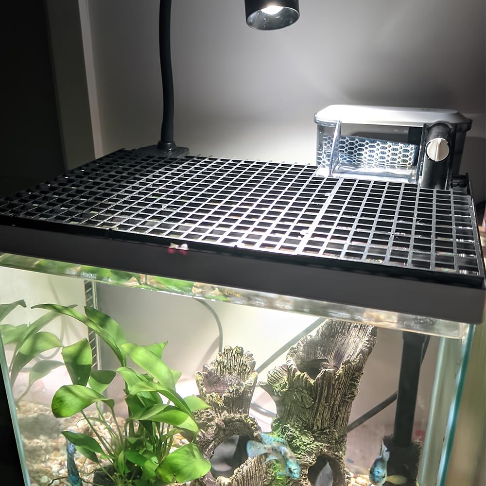 DEMONTALK 2PCS Fish Tank Dividers Lid, Aquarium Grid Bottom Isolation Tray Board, Plastic Egg Crate : Pet Supplies