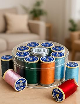 Transformacion Polyester Dikiş İpliği Seti, 10 Renk, 1000 Metre, Mezuralı Kutu