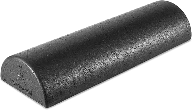 ProsourceFit High Density Foam Rollers 18 - inches long. Firm Full Body Athletic Massager for Back Stretching, Yoga, Pilates, Post Workout Trigger Point Release, Black