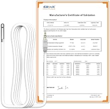 Elitech Temperature and Humidity Probe for RCW-360Pro, -40 to 176°F, 0~100% RH, 16.4ft Cable Auto-Detection Digital Sensor with Calibration Certificate for Medical Pharma Validation, HTD3X-THE-R-5M