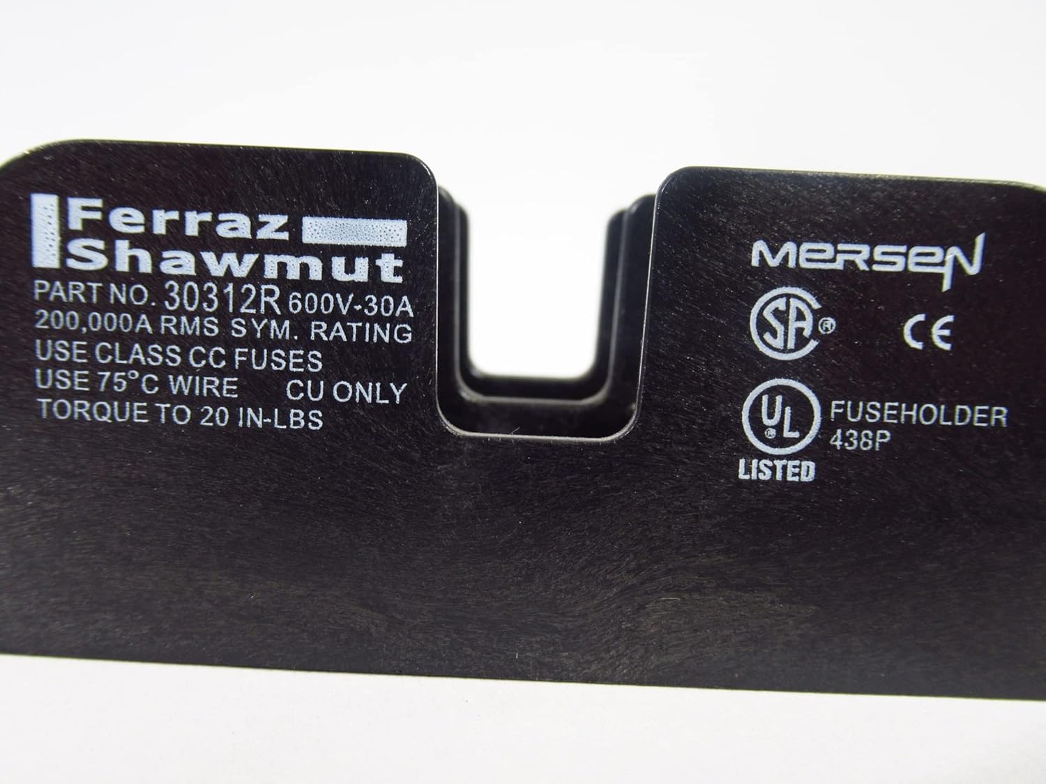 Mersen (Ferraz Shawmut), 30312R, Midget & Class CC Fuse Blocks