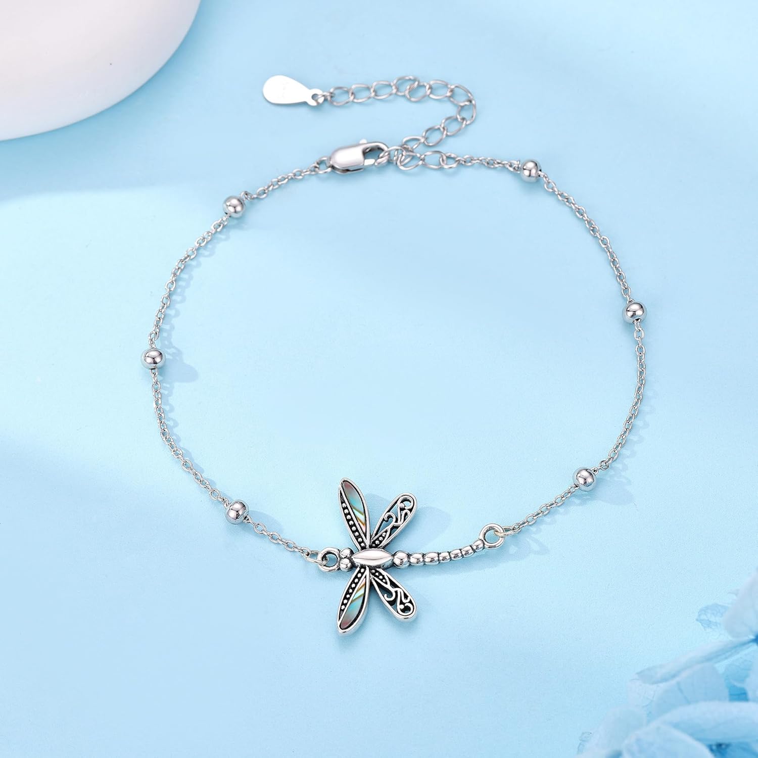 Bearded Dragon/Witches Knot/Mustard Seed/Dragonfly/Lighthouse/Fish Hook/Peace Sign/Faith Bracelet/Forget Me Not/Clarinet Bracelet For Women 925 Sterling Silver Jewelry Gifts For Women - Image 3