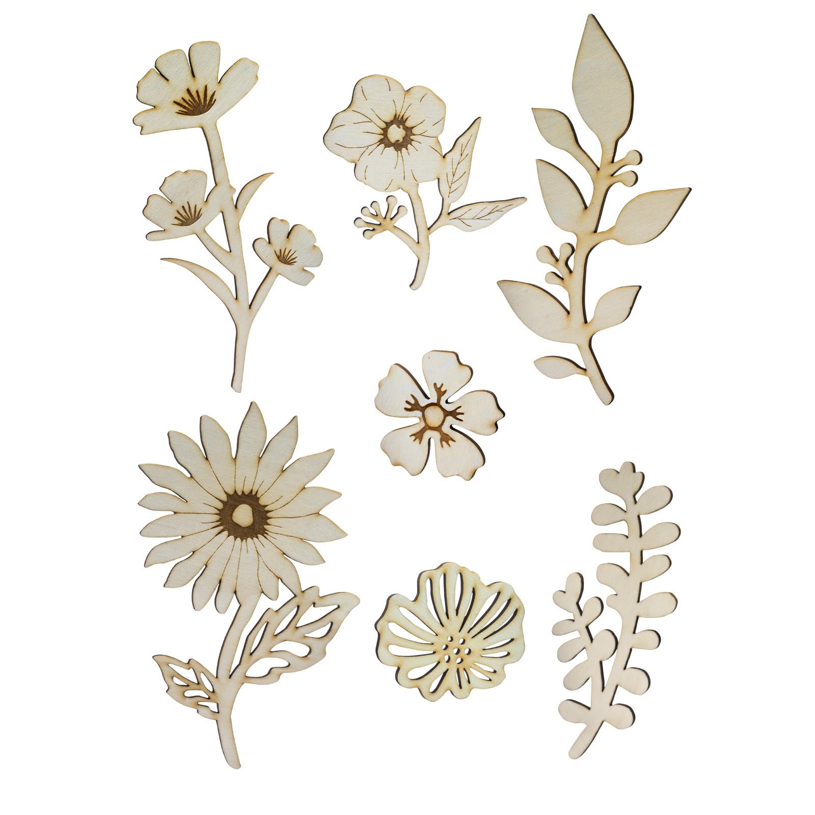 Découpes de fleurs en bois pour sublimer votre décoration de table faite main