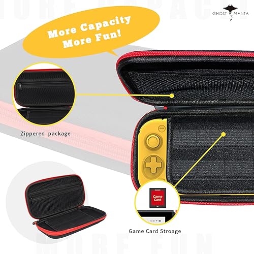 Miniatura 4 de Switch Lite - Kit de accesorios 12 en 1 para consola Nintendo Switch Lite, paquete de mini base de carga, auriculares, funda protectora, bolsa de