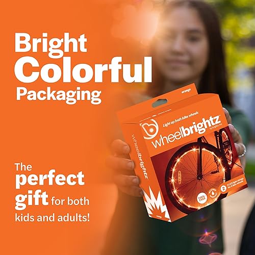 Vista 110 de Wheelbrightz - Luces LED para rueda de bicicleta, brillantes y coloridas - Se adaptan a neumáticos delanteros o traseros - Tubo resistente a la Verde