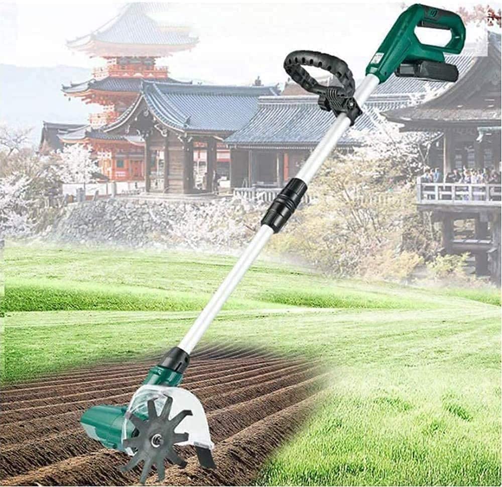 Motoculteur de Jardin, scarificateur électrique sans Fil 20 V, rotavateur portatif avec Batterie Rechargeable 1300 mAh, motoculteur électrique Portable pour Jardins, parcelles de l