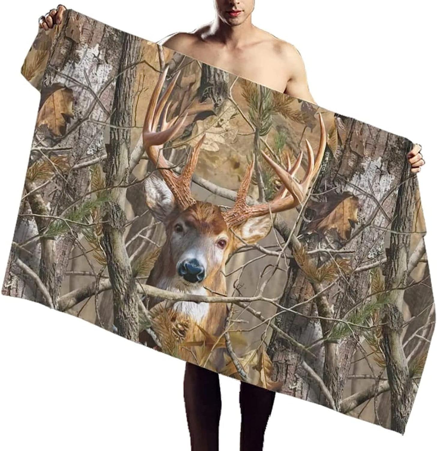 Mikrofaser Strandtuch 3D Drucken Waldtier Elch Extra Großes Mikrofaser Strandtuch Für Erwachsene, Sandfreies Schnelltrocknend Leichtes Handtuch Für Strand Schwimmen 150 X 200 cm -4N7Q/R6L