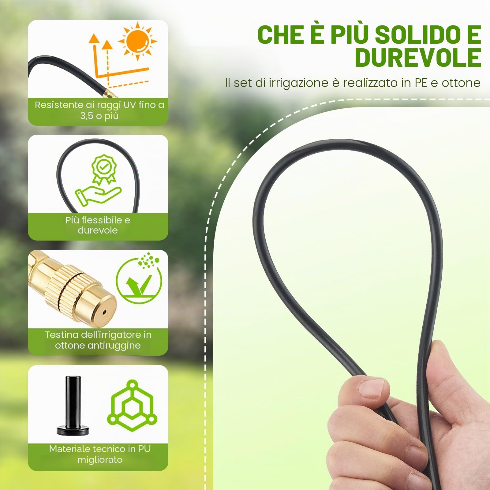 Kit Di Irrigazione A Goccia Automatica 30M,Irrigazione Completa A 360°,Regolazione Precisa Della Nebulizzazione Dell'Acqua,Sistema Di Irrigazione Per Giardino,Serra,Giardino Con Balcone | Irrigazione a 360°, regolazione precisa della nebbia d'acqua, facil