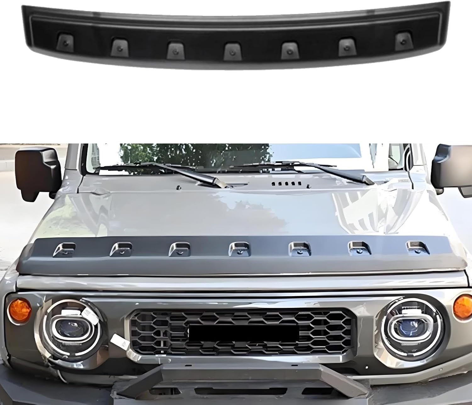 ABS Plastic Front Bonnet Deflector Machine Cover Sand and Stone Barrier Fits for Jimny 2019-2026