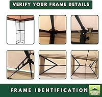 Vista 6 de Garden Winds Cubierta superior de repuesto RipLock 350 reforzada compatible con fácil montaje de 10 x 12 pies, modelo MSD236247917053 - Gris pizarra