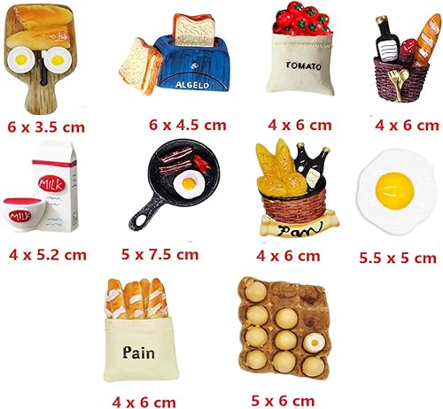 Miniatura 6 de 10 imanes para refrigerador de alimentos, lindos imanes 3D para nevera, divertida decoración del hogar para cocina, oficina, pizarra de borrado en