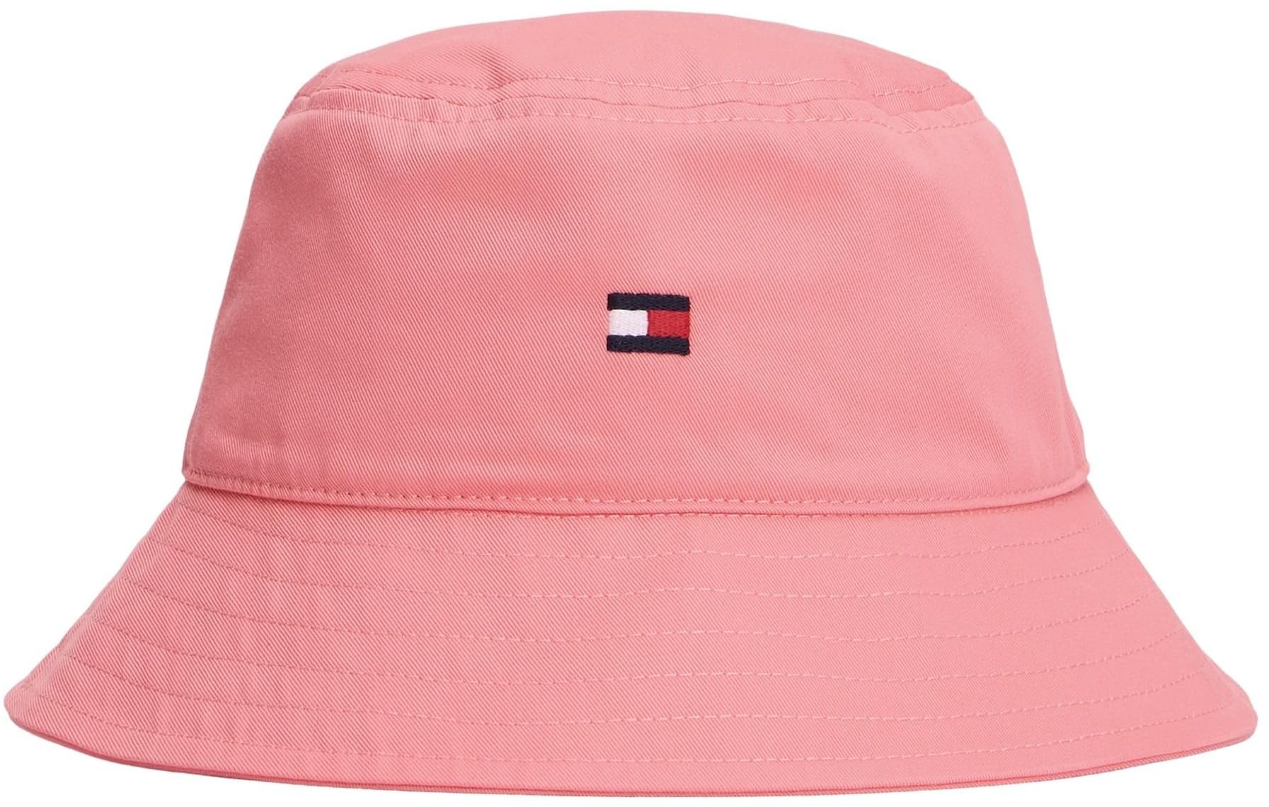 Tommy Hilfiger Unisex dziecięca mała flaga kapelusz typu bucket KA0KA00041 nakrycie głowy, różowy (tropikalny róż), S-M