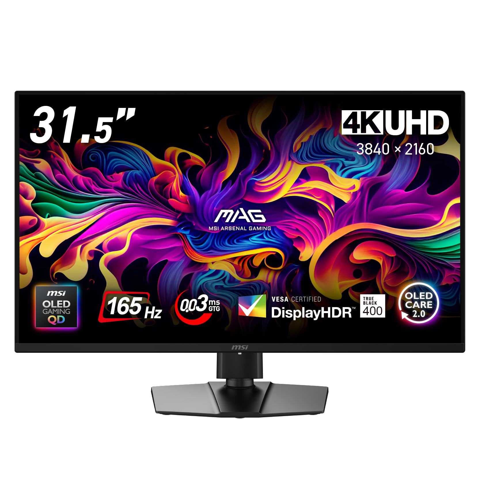 MSI QD-有機EL ゲーミングモニター MAG 322UP QD-OLED E16 31.5インチ/4K UHD/QD-OLEDパネル/165Hz/0.03ms(GTG)/ハードウェアブルーライトカット/DisplayHDR True 、Amazonで99,800円・26.5%OFF