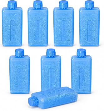 jarbins Reusable Ice Packs for Portable Air Conditioner Fan, 8 Pack Mini Freezer Blocks for Swamp Cooler, Leakproof Ice Crystal Boxes for Lunch Box, Cooler Bag, Camping, Picnic, Office Drinks