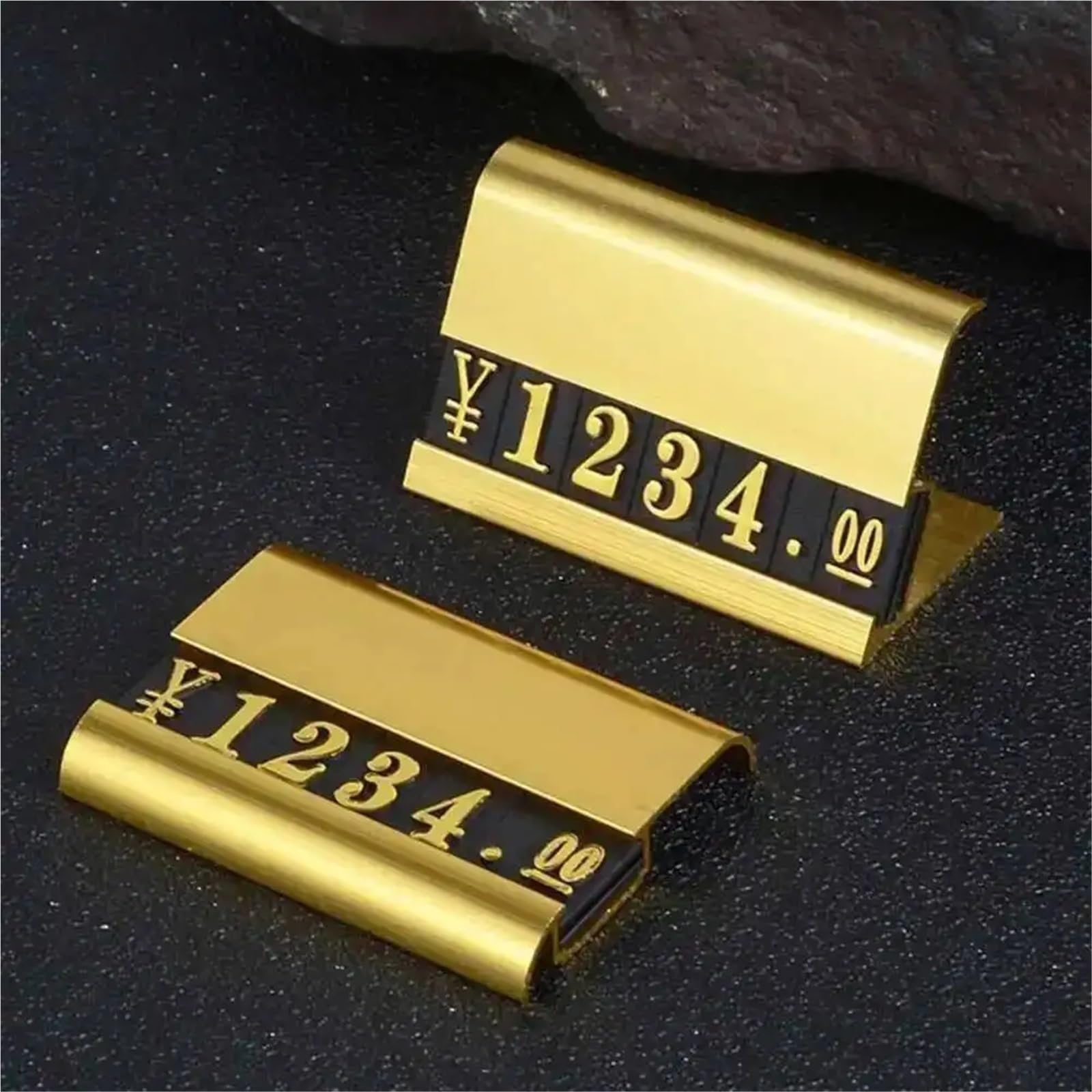 20PCS Metal Frame Price Tag segni con numeri arabi per esposizione al