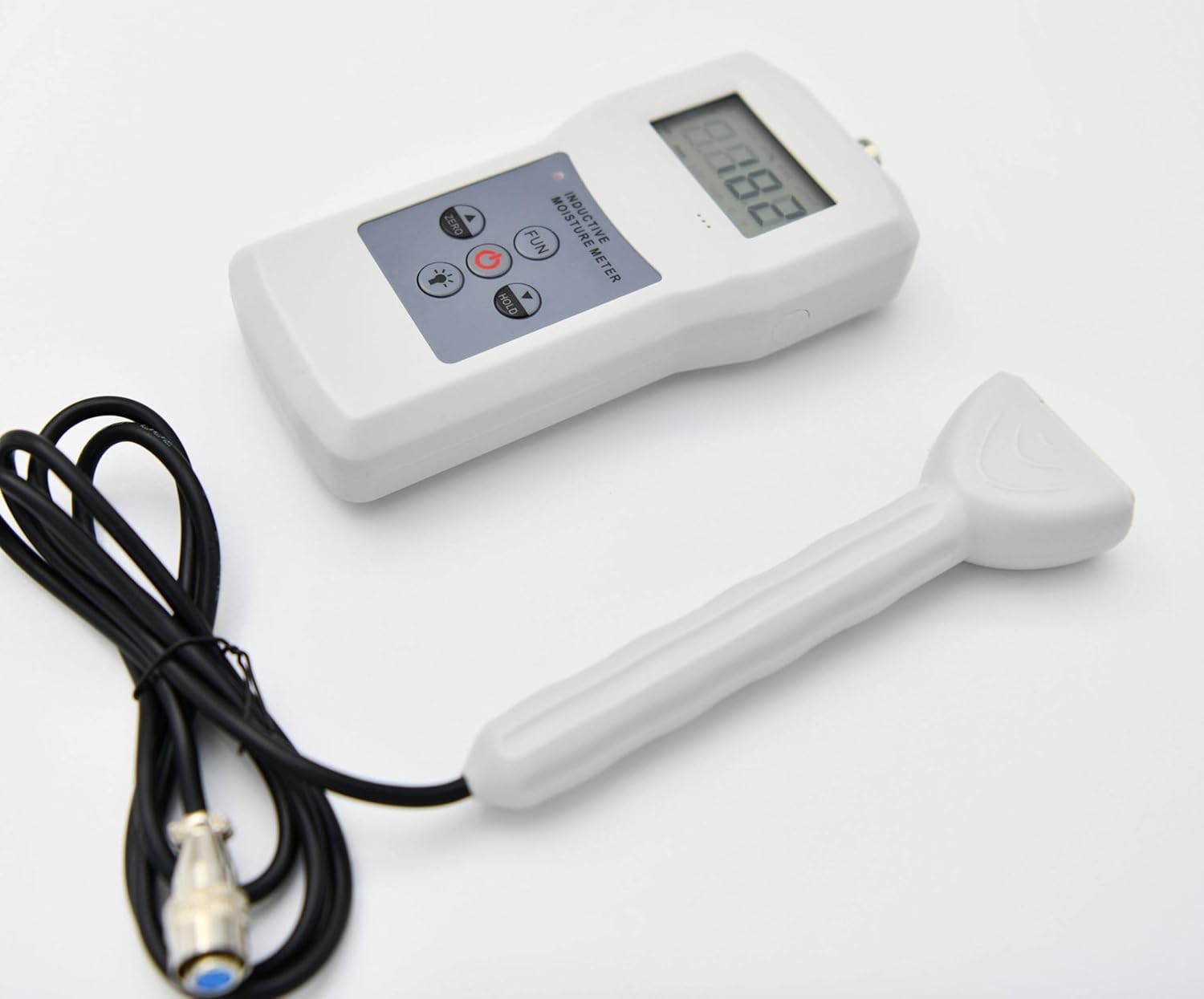 Multifunctional Inductive Moisture Meter Tester Analyzer With Separate Probe Range 0-99% Code 21 kinds for Measuring Moisture Content of Concrete,Wood,Paper,Timber,Bamboo,Carton,Textile